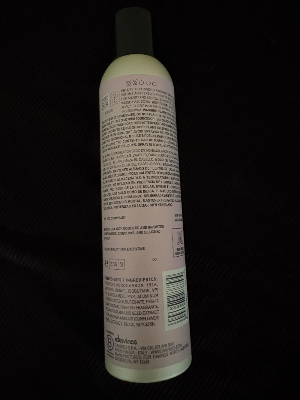 Davines Dry Texturizer Finishing Spray 7.44 FL Size - Picture 3 of 3